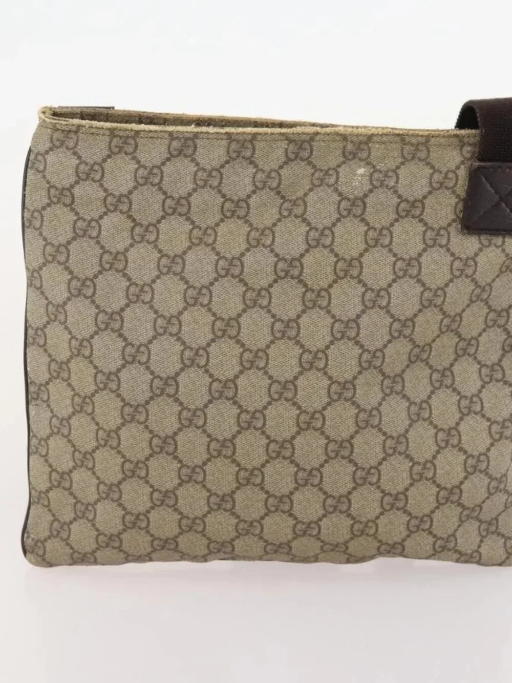 GUCCI GG Canvas Tote Bag PVC 5 Set Red Beige Navy Auth 155802